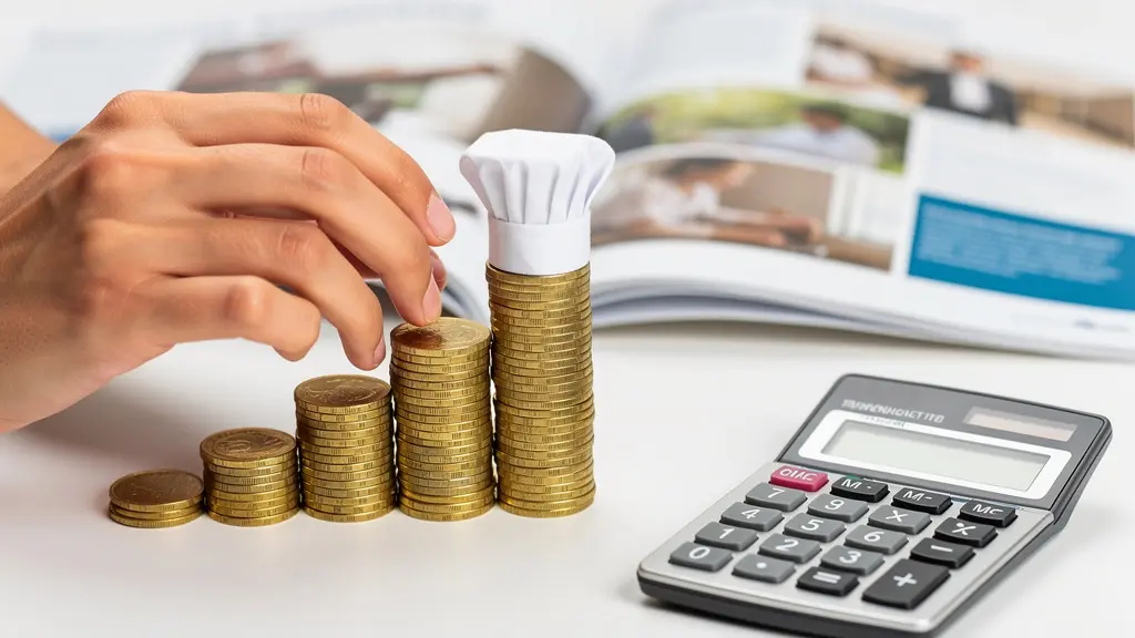 Personne calculant le financement de sa formation avec documents CPF et calculatrice