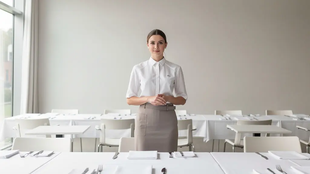 Candidat au Bac Pro démontrant une posture professionnelle parfaite lors d'un service