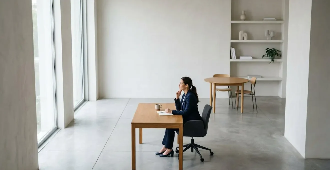 Environnement professionnel minimaliste évoquant l'expertise et le conseil personnalisé